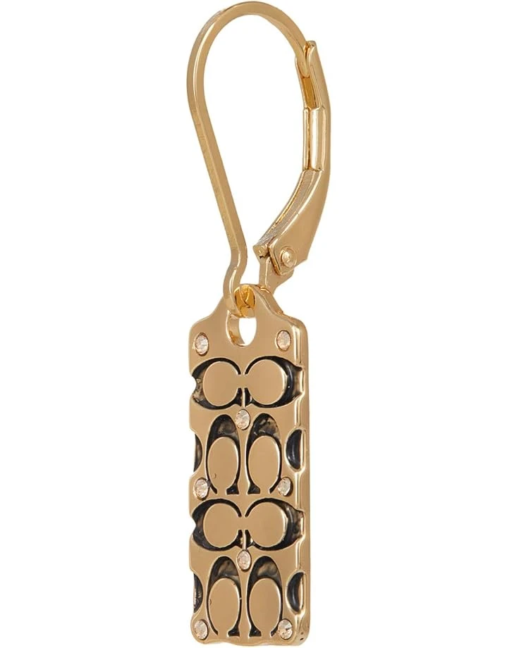 COACH Quilted C Tag Drop Earrings 3 COACH Quilted C Tag Drop Earrings - Image 2