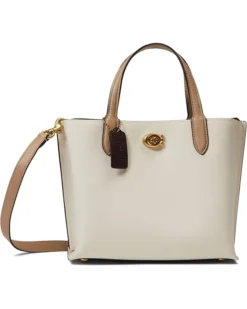 COACH Color-Block Leather Willow Tote 24 | Handbags