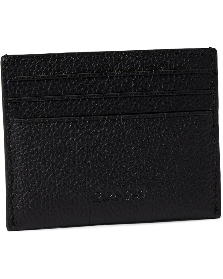 COACH Flat Card Case in Pebble Leather w/ Sculpted C Hardware Branding | Wallets 4 COACH Flat Card Case in Pebble Leather w/ Sculpted C Hardware Branding | Wallets - Image 2