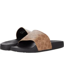COACH Signature Coated Canvas Pool Slide | Sandals -Coachs Store 718DoeAXl6S. AC SR736920