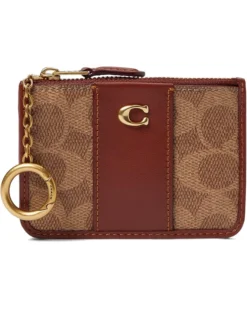 COACH Color-Block Coated Canvas Signature Mini ID Skinny | Wallets