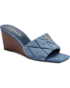 COACH Emma Quilted Denim Wedge | Heels