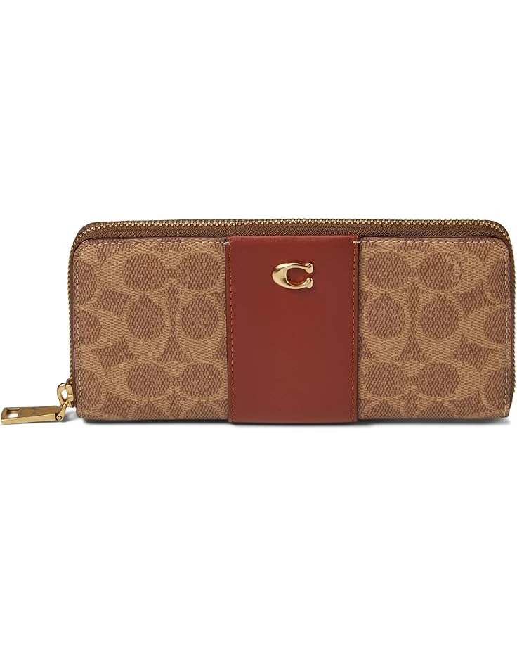 COACH Color-Block Coated Canvas Signature Slim Accordion Zip | Wallets 3 COACH Color-Block Coated Canvas Signature Slim Accordion Zip | Wallets