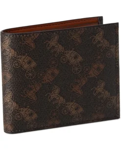 COACH Double Billfold Wallet With Horse And Carriage Print | Wallets