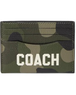 Card Case With Camo Print And Coach Graphic | Wallets