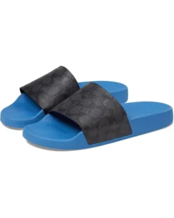 COACH Signature Coated Canvas Pool Slide | Sandals